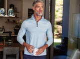 Criquet - Feather Performance Pullover - Heather Blue