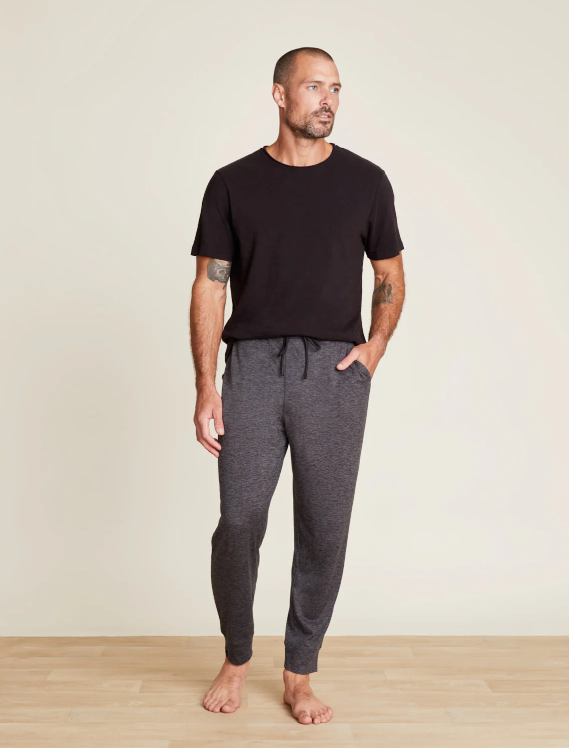 Load image into Gallery viewer, Malibu Collection Mens Butterchic Jogger - Heathered Carbon

