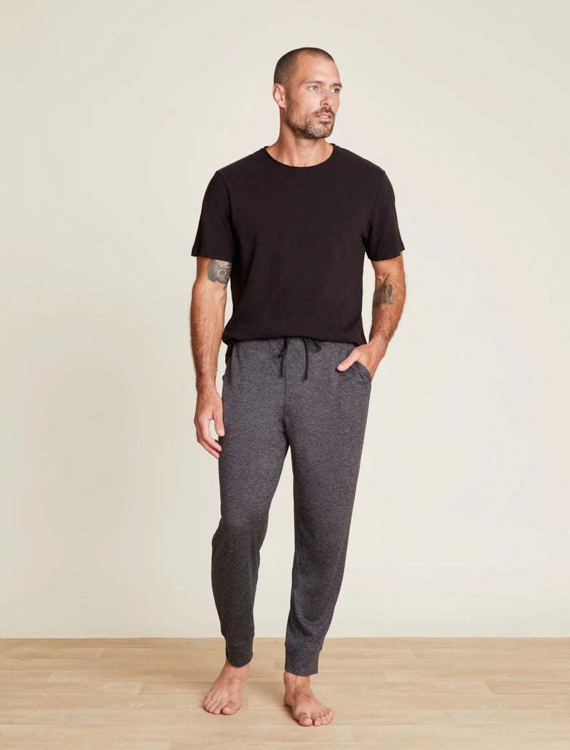 Barefoot Dreams - Malibu Collection Mens Butterchic Jogger - Heathered Carbon
