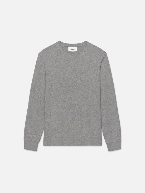 Duo Fold Crew Long Sleeve, Heather Grey