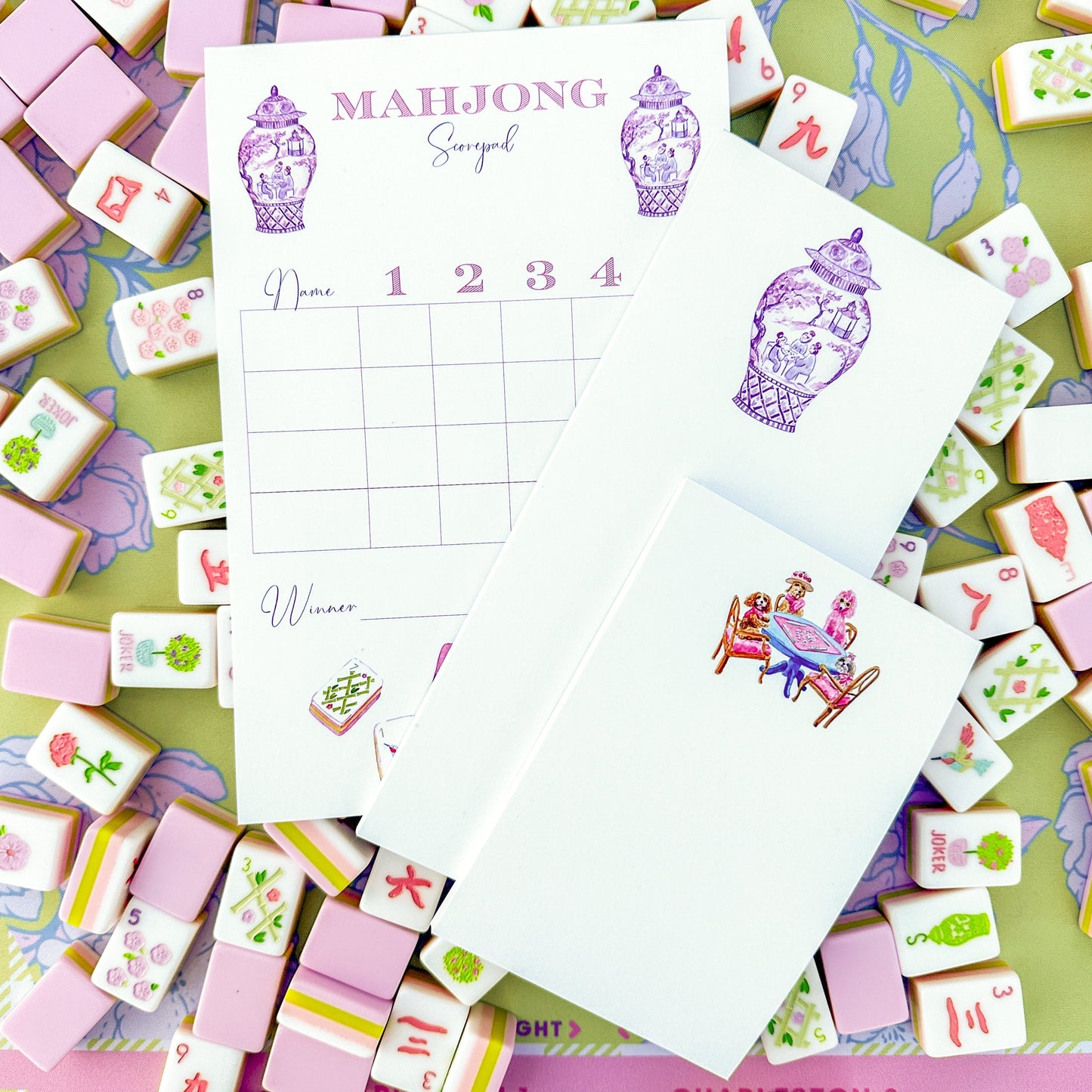 Purple Mahjong Ginger Jar Listpad