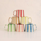 Ceramic Red Stripe  Coffee Cup- 220ml