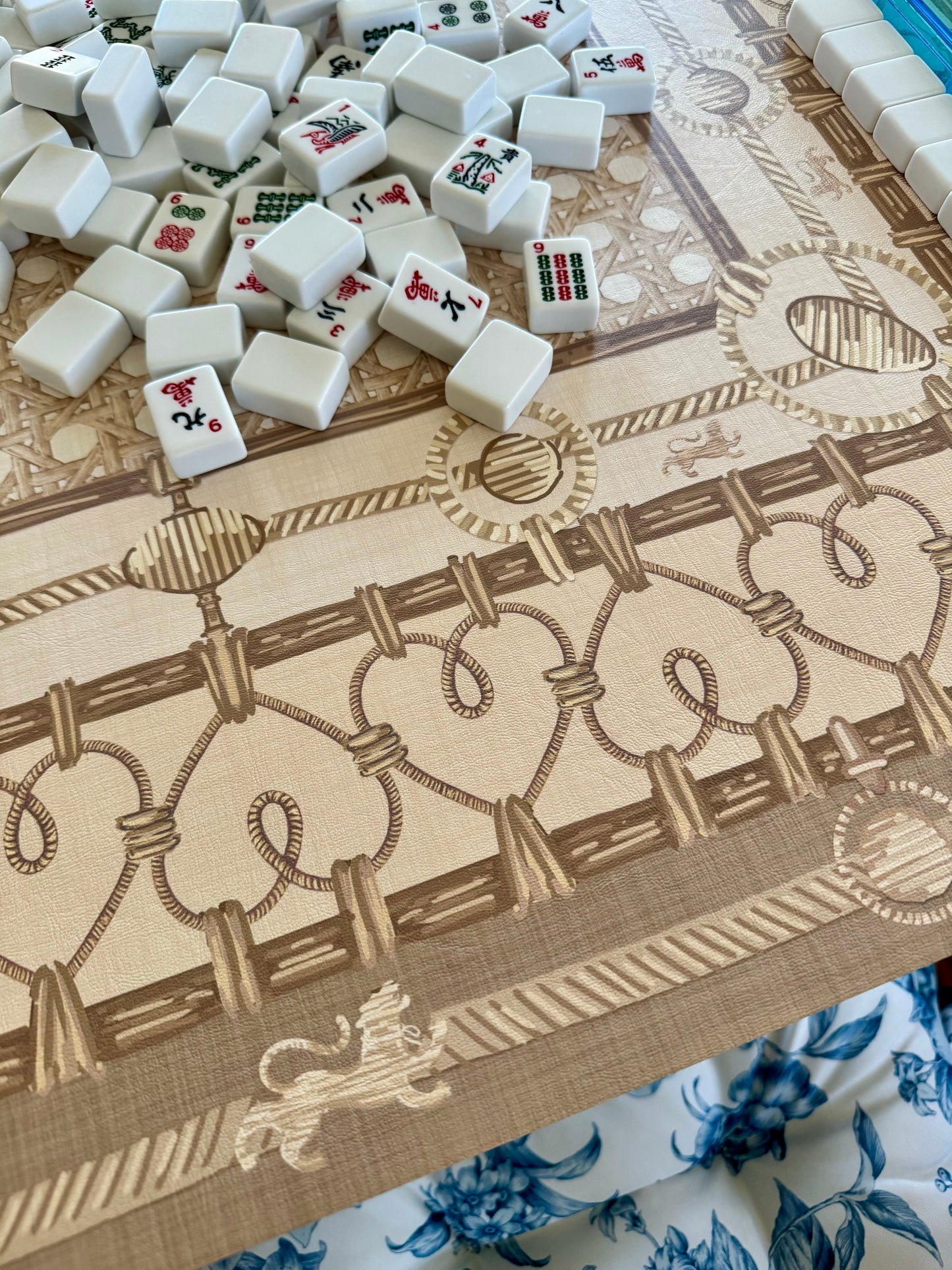 Mahjong Gaming Mat, COCONUT PEONY