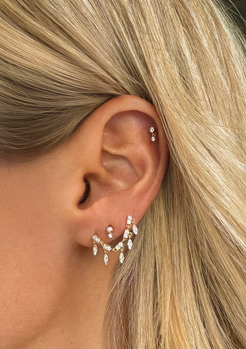 Pearl & Diamond Mini Stud