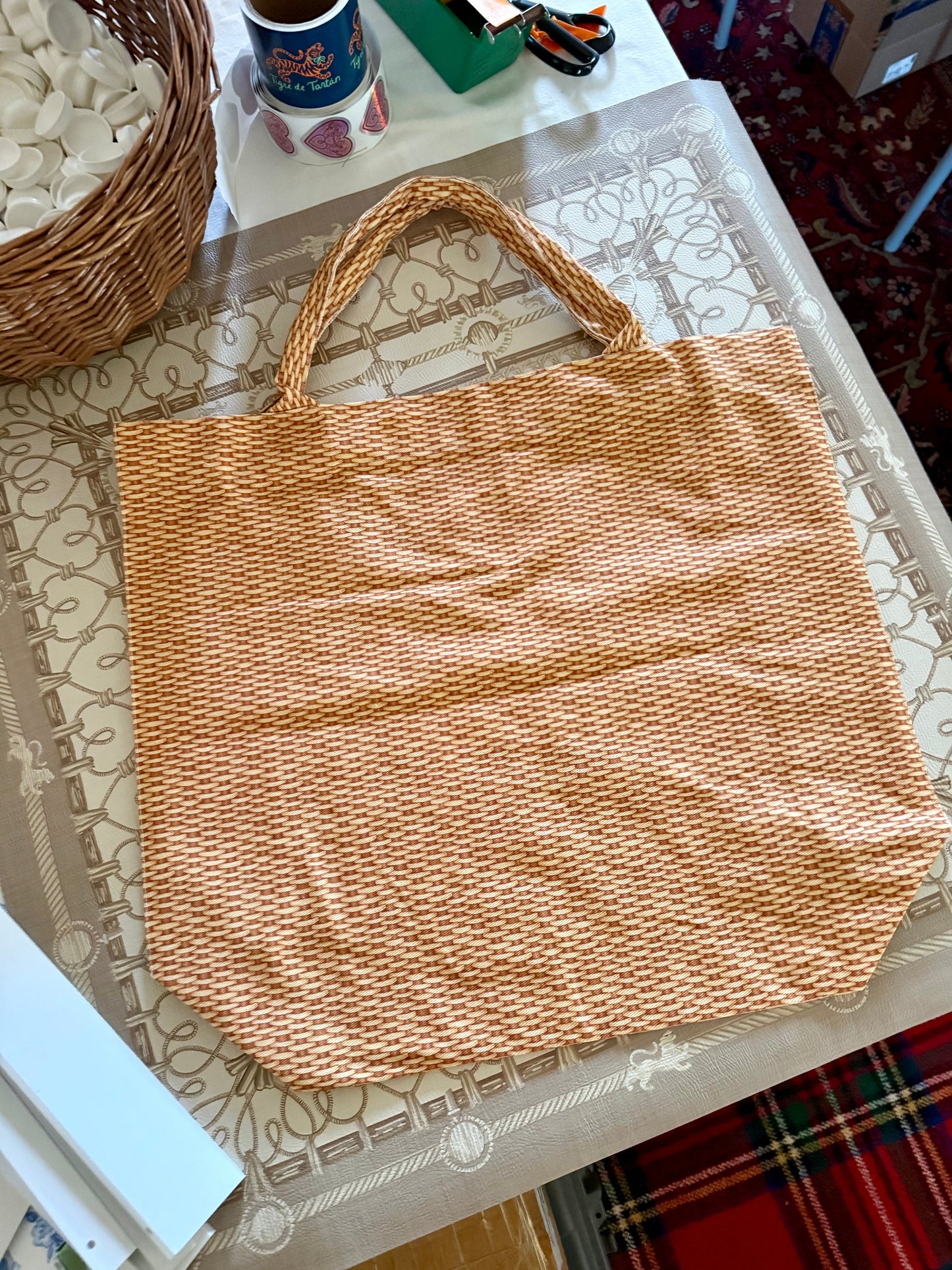 Jumbo Slouchy Denim Tote, NANTUCKET BASKET