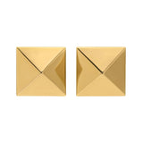 Erin Fader Jewelry - Pyramid Studs - Gold Medium
