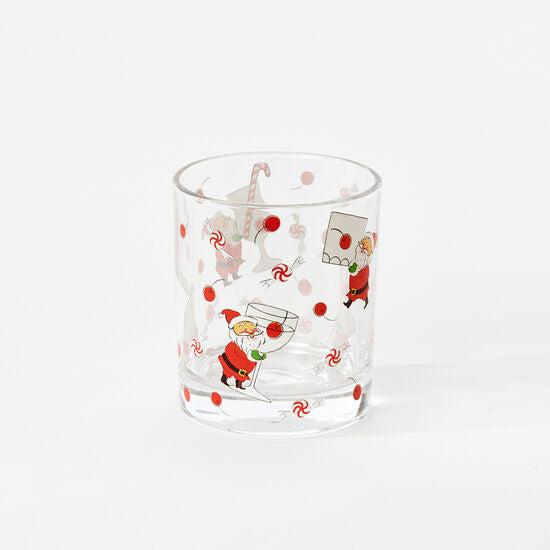 Cocktails w/ Santa Glass