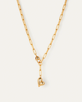 Jenny Bird - Puffy Heart Necklace - Gold