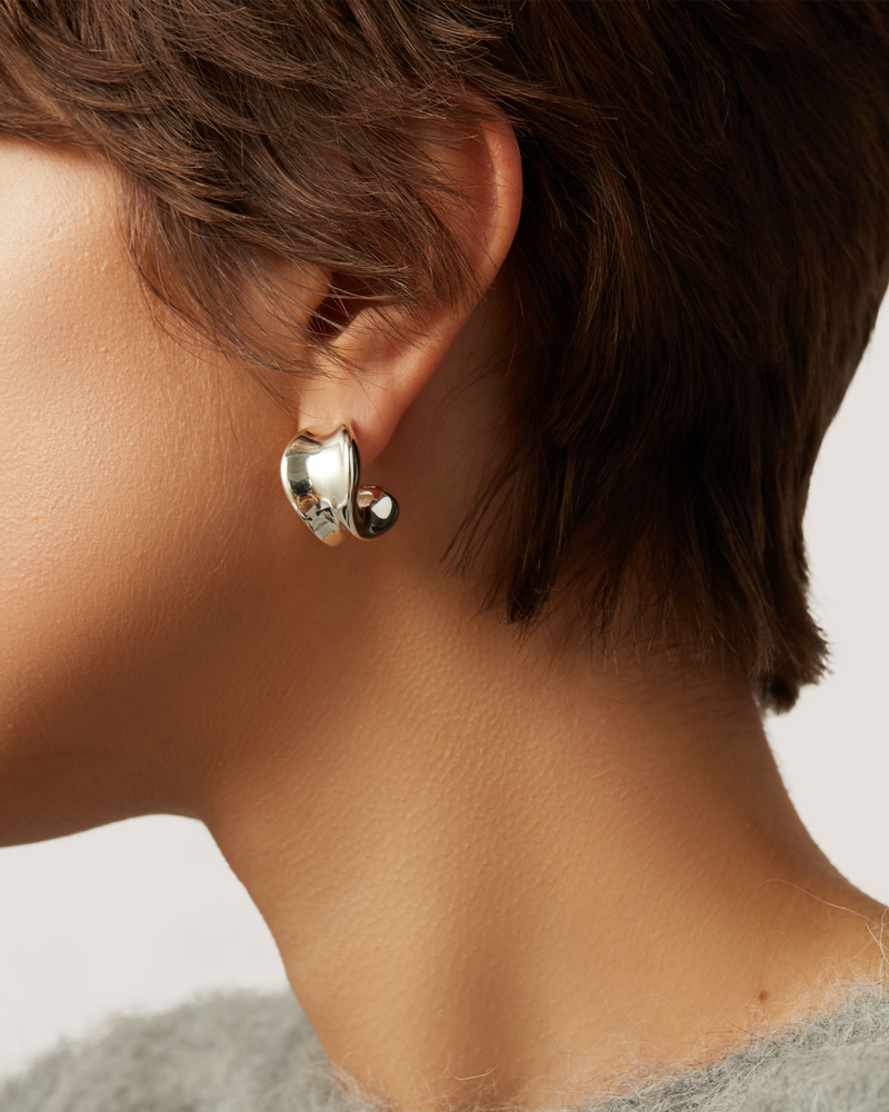 Jenny Bird - Chunky Doune Hoops - High Polish Silver