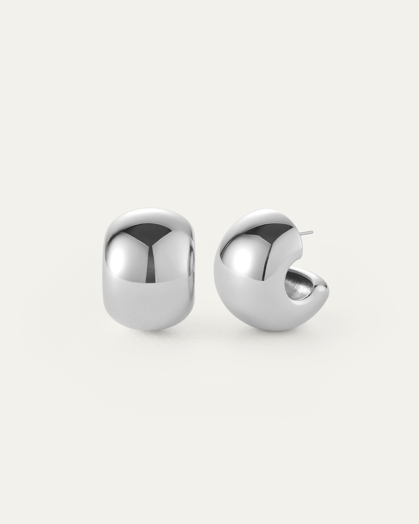 Jenny Bird - Gemma Hoop Earrings - High Polish Silver