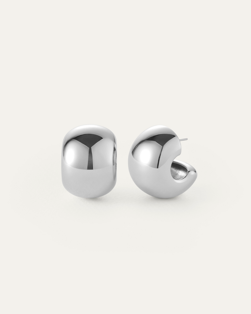 Jenny Bird - Gemma Hoop Earrings - High Polish Silver
