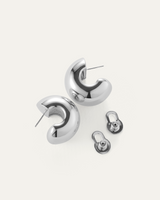 Jenny Bird - Gemma Hoop Earrings - High Polish Silver