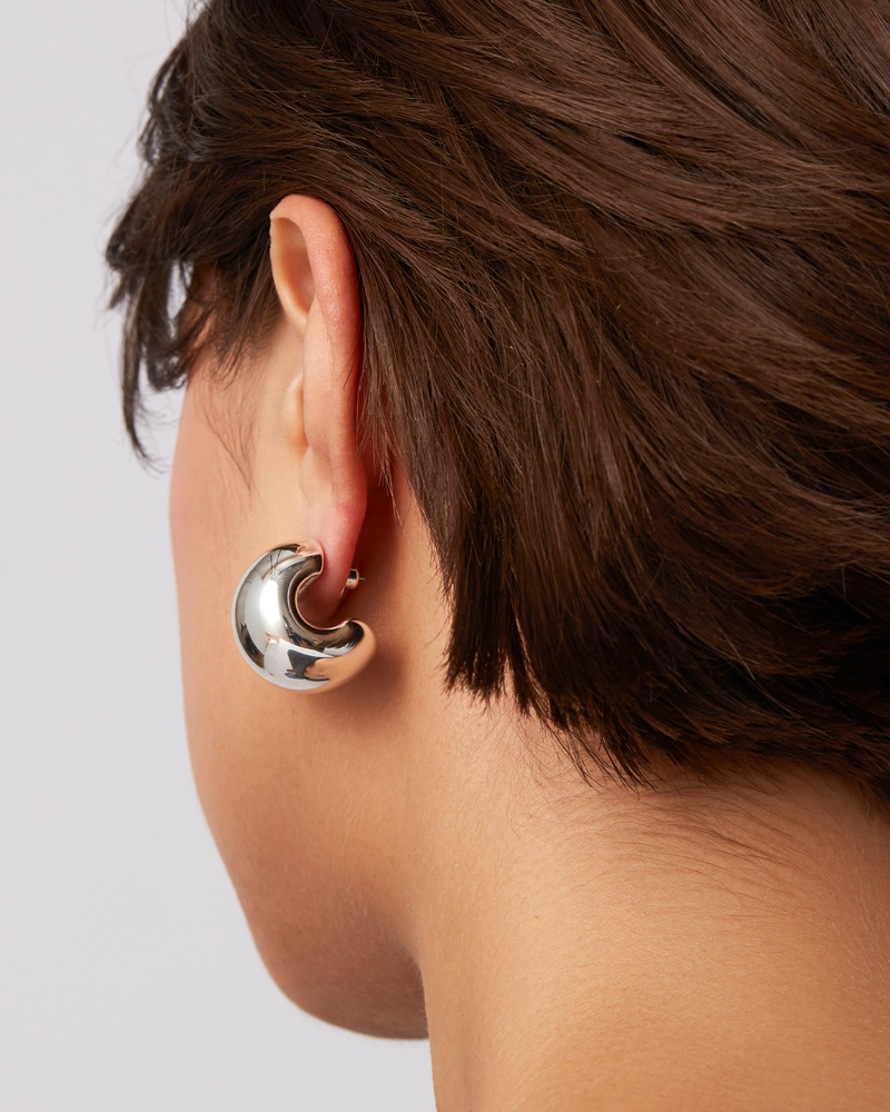 Jenny Bird - Gemma Hoop Earrings - High Polish Silver