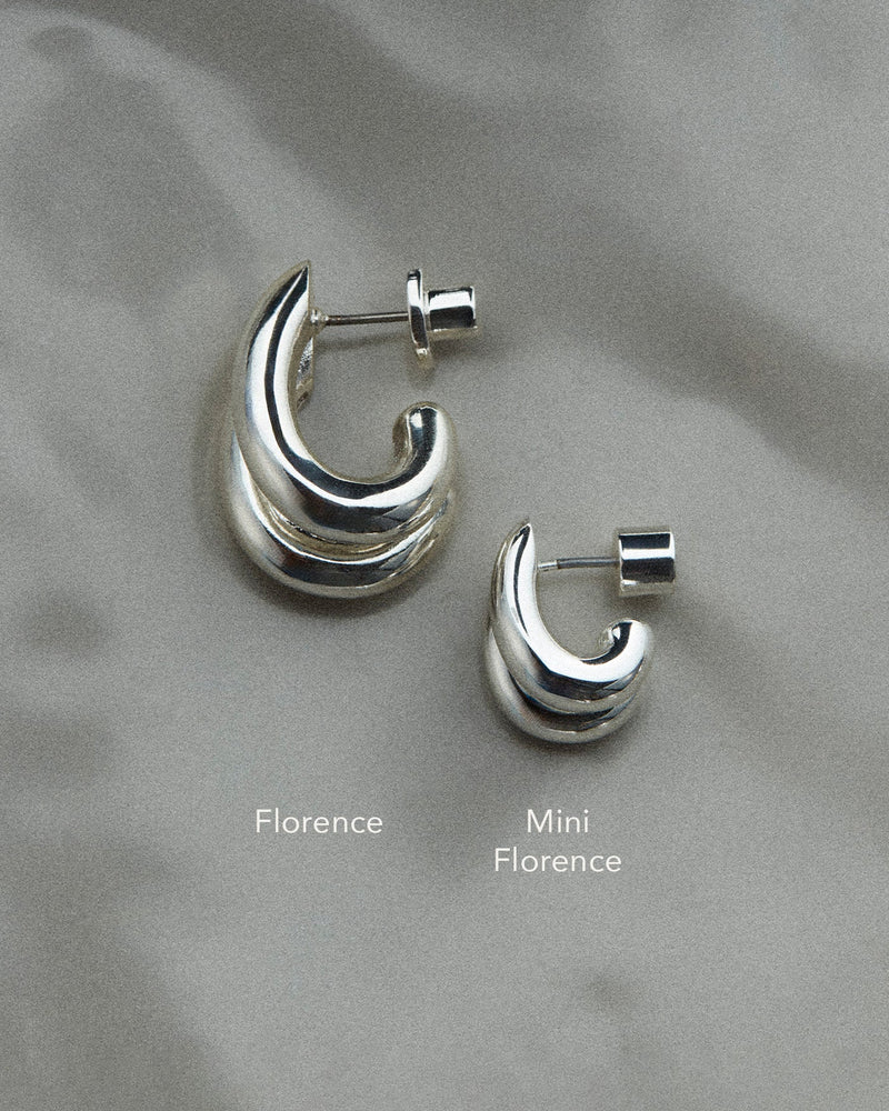 Jenny Bird - Mini Florence Earrings - High Polish Silver