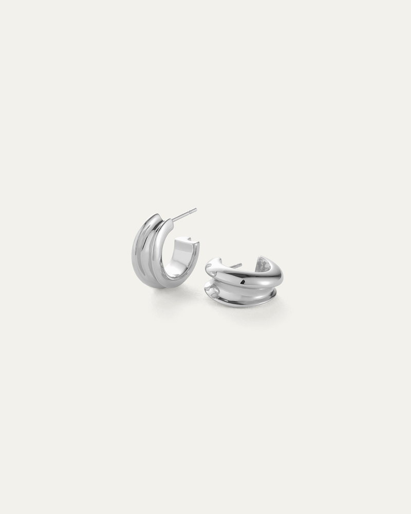 Jenny Bird - Mini Lennon Hoop Earrings - High Polish Silver