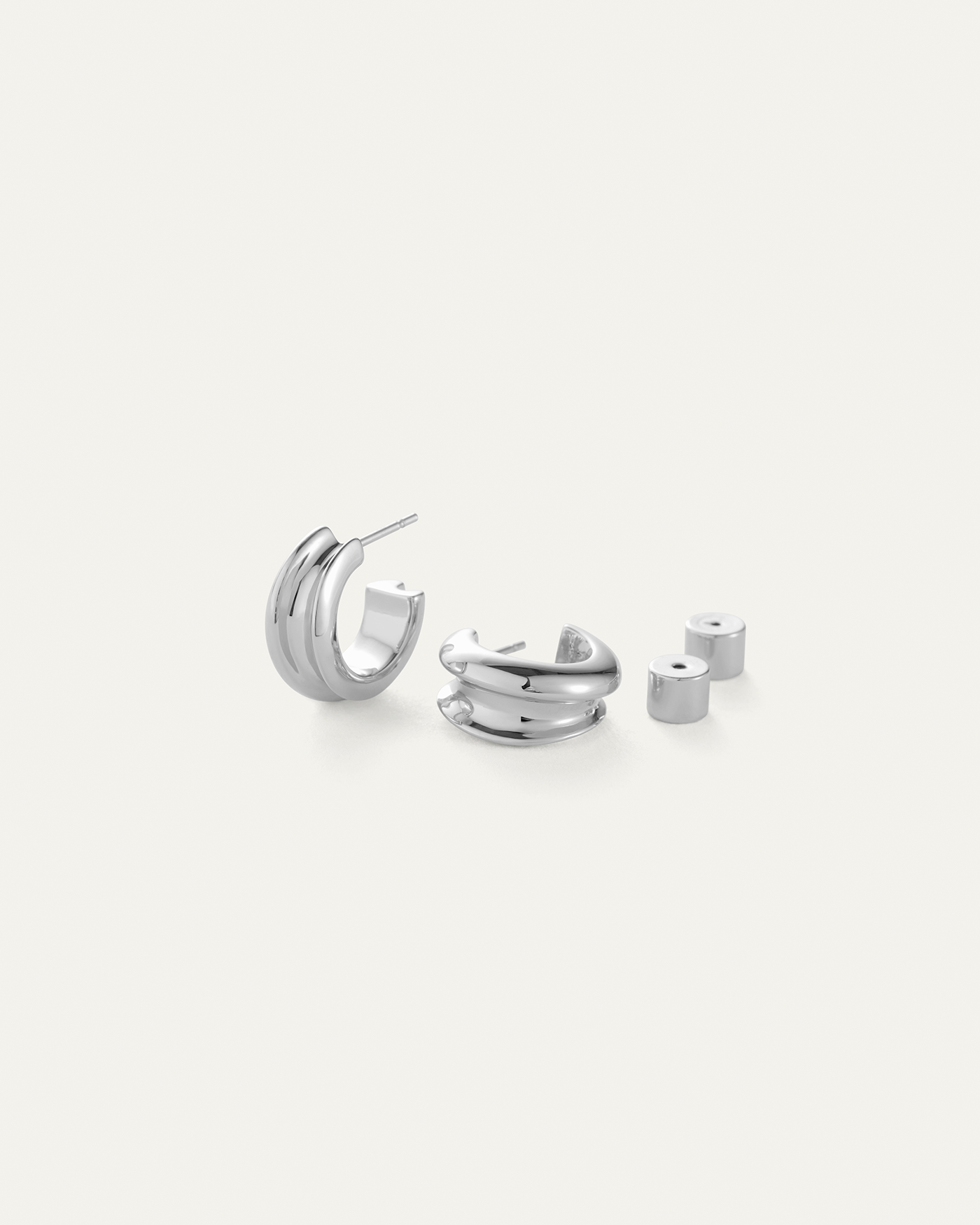 Jenny Bird - Mini Lennon Hoop Earrings - High Polish Silver