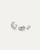 Jenny Bird - Mini Lennon Hoop Earrings - High Polish Silver