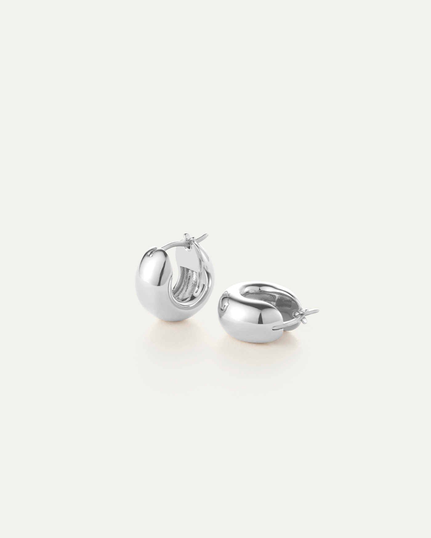 Jenny Bird - Mini Tome Hoops - High Polish Silver