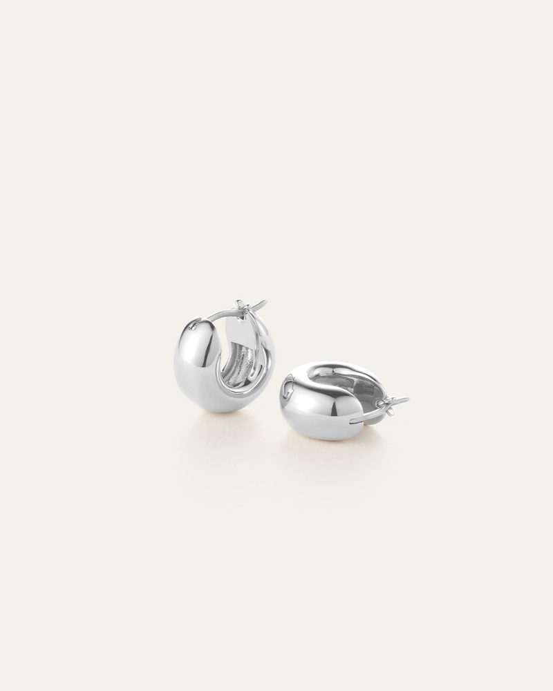 Jenny Bird - Mini Tome Hoops - High Polish Silver