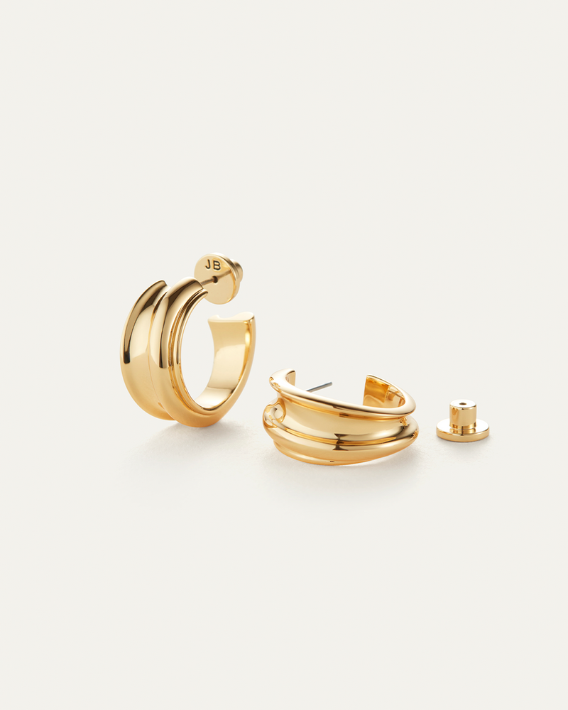 Jenny Bird - Lennon Hoop Earrings - High Polish Gold