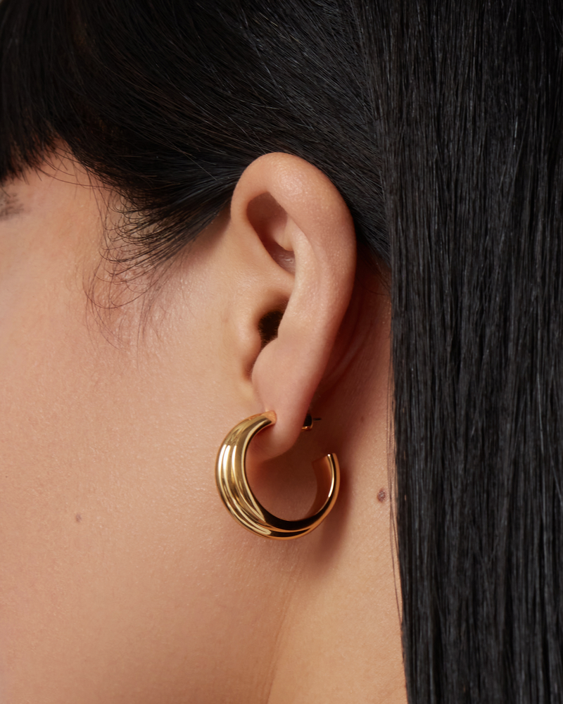 Jenny Bird - Lennon Hoop Earrings - High Polish Gold