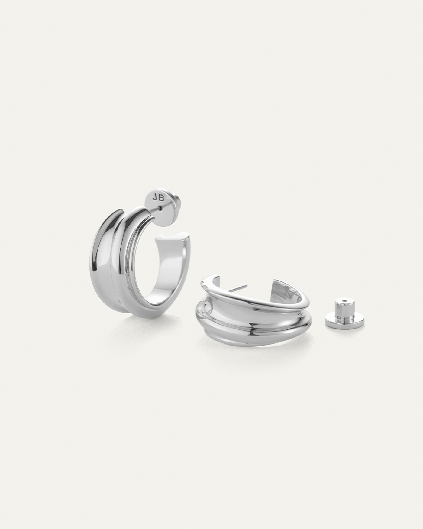 Jenny Bird - Lennon Hoop Earrings - High Polish Silver