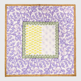 Joyful block print napkin, lilac, set of two
