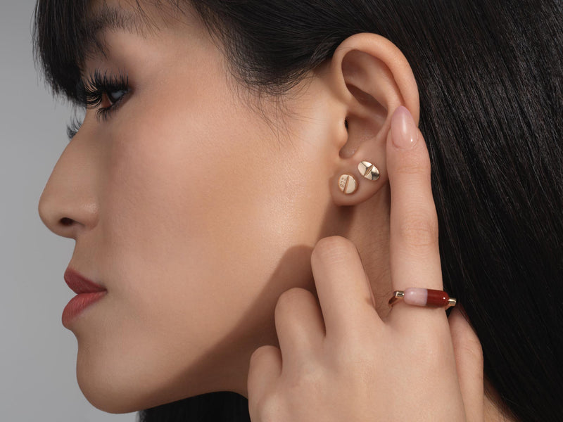 Gold Benzo Stud Earrings