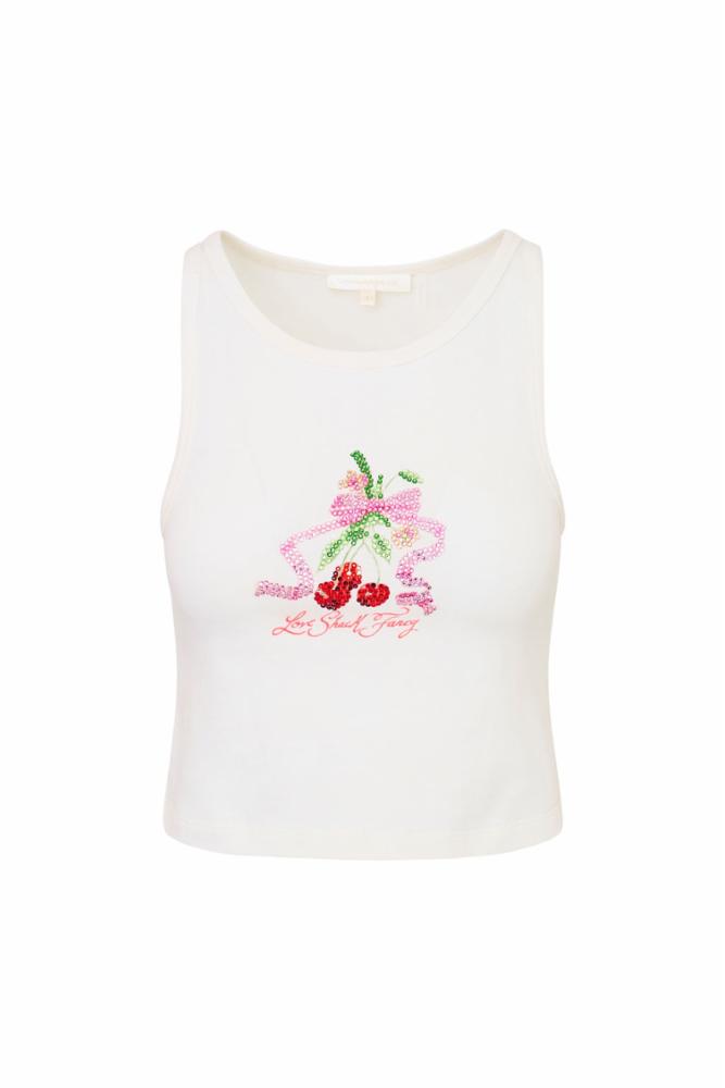 LoveShackFancy - Kaleen Tank - White