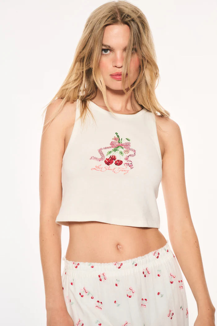 LoveShackFancy - Kaleen Tank - White