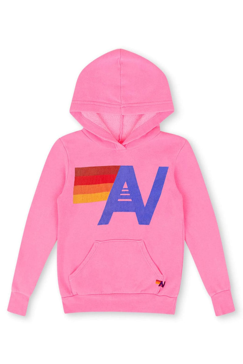 Kid's Logo Pullover Hoodie - Neon Pink