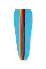 Aviator Nation - Kid's 5 Stripe Sweatpants - Neon Blue
