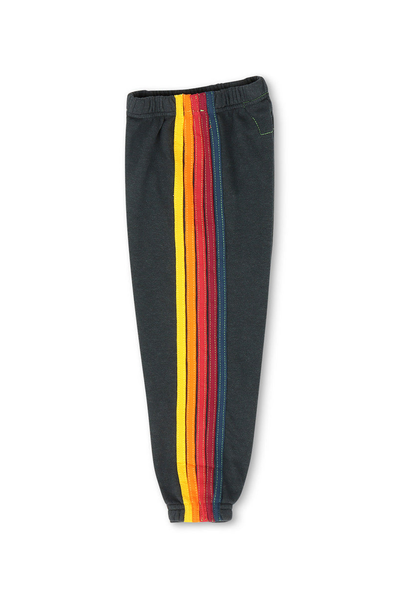 Aviator Nation - Kid's 5 Stripe Sweatpants - Charcoal