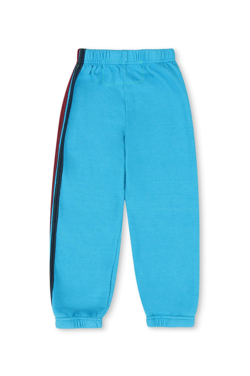 Aviator Nation - Kid's 5 Stripe Sweatpants - Neon Blue