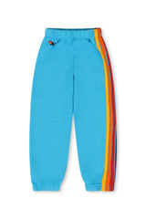 Aviator Nation - Kid's 5 Stripe Sweatpants - Neon Blue