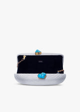 Jen clutch with turquoise stone