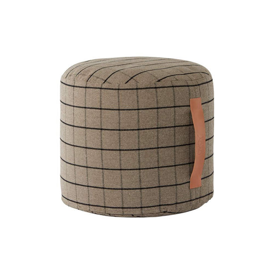 Grid Pouf, Clay