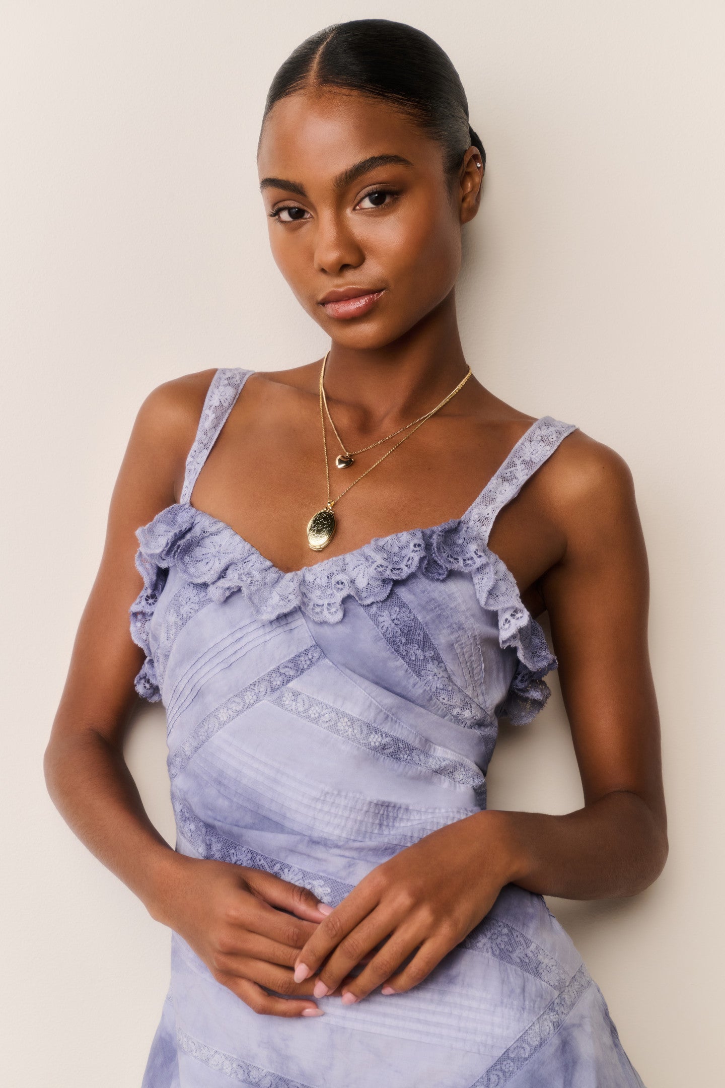 LoveShackFancy - Lavine Hand-Dyed Cotton Mini Dress - Indigo Ice