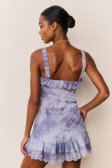 LoveShackFancy - Lavine Hand-Dyed Cotton Mini Dress - Indigo Ice