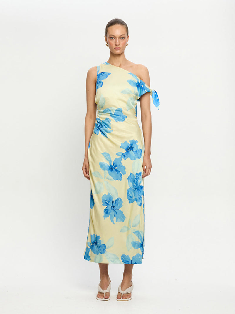 Kivari - Sophie Midi Dress - Yellow Blue