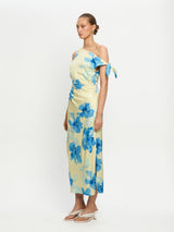 Kivari - Sophie Midi Dress - Yellow Blue