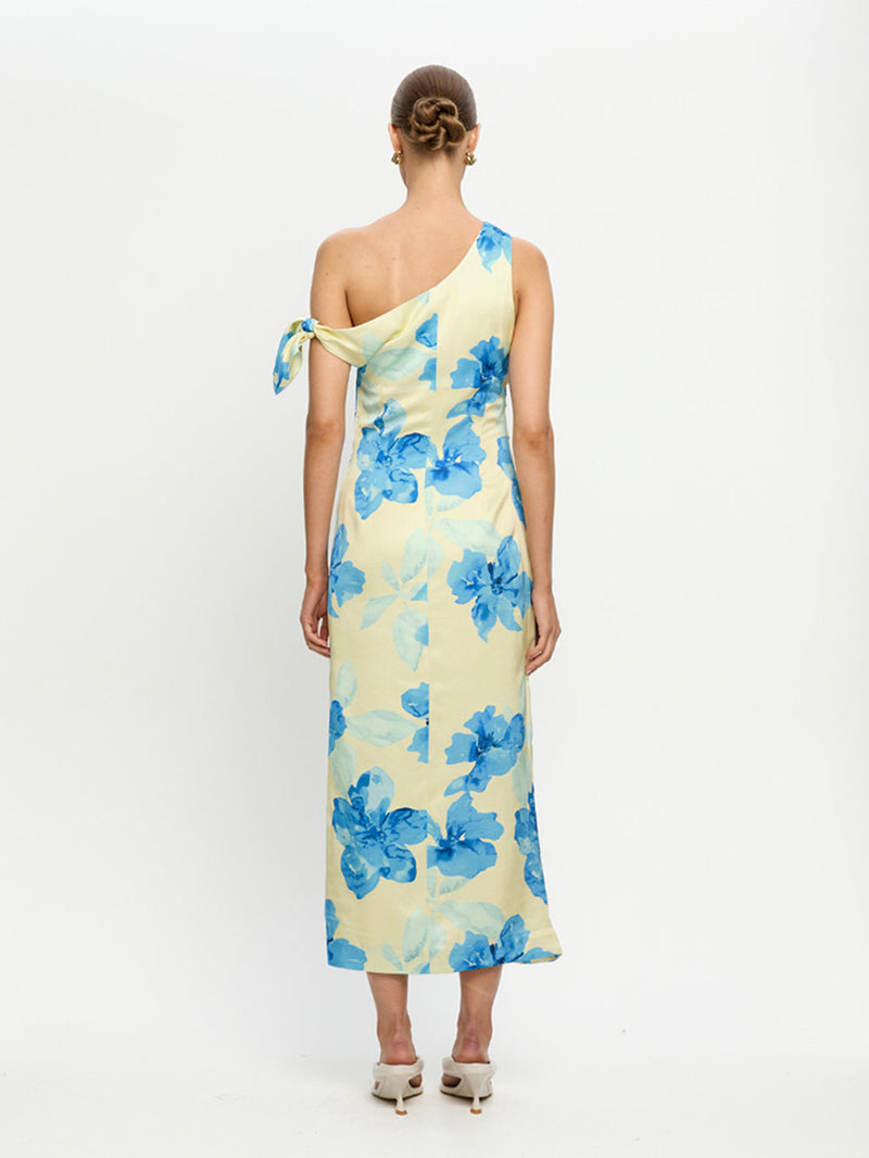 Kivari - Sophie Midi Dress - Yellow Blue