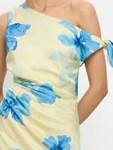 Kivari - Sophie Midi Dress - Yellow Blue