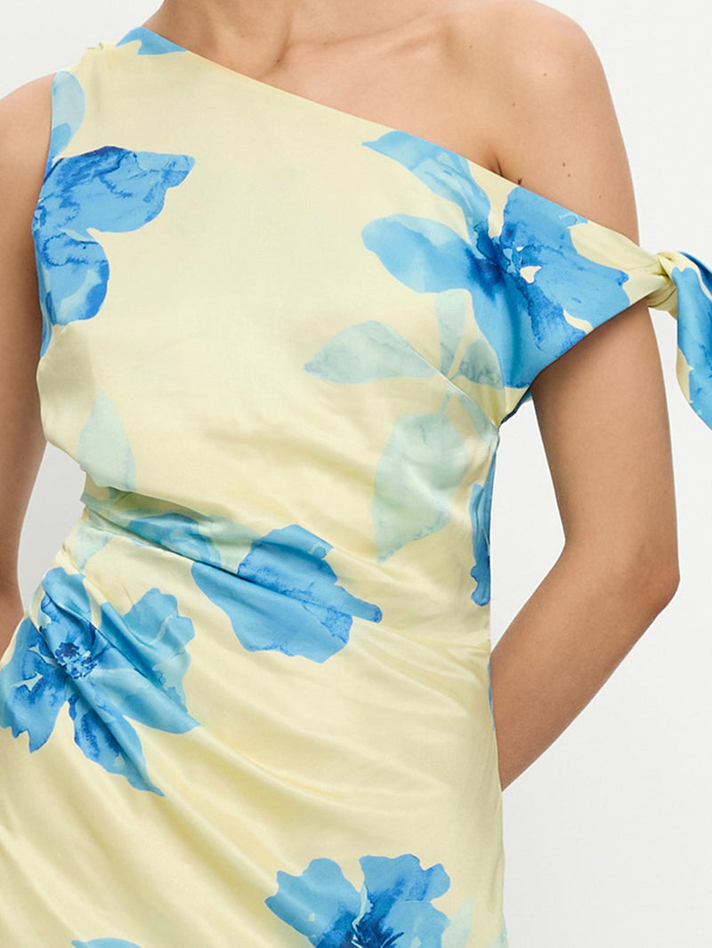 Kivari - Sophie Midi Dress - Yellow Blue