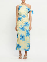 Kivari - Sophie Midi Dress - Yellow Blue