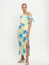 Kivari - Sophie Midi Dress - Yellow Blue