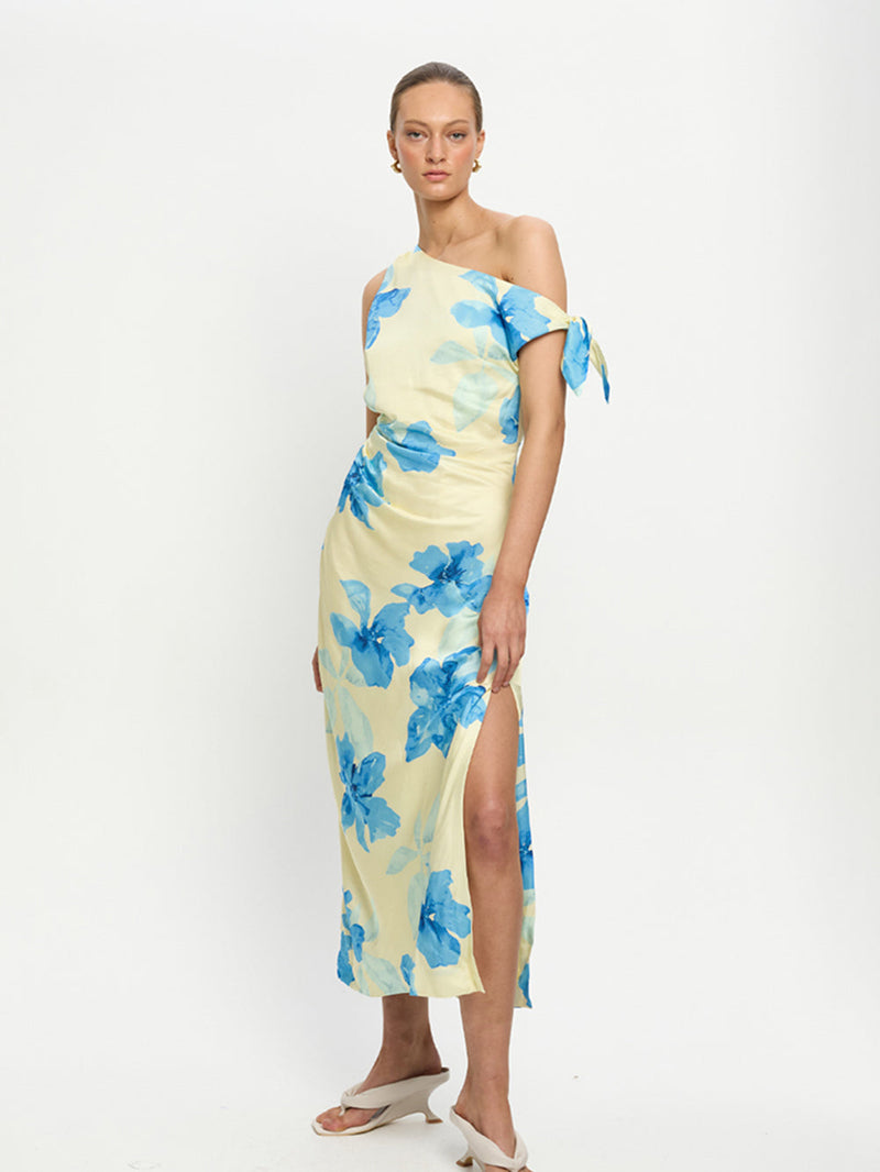 Kivari - Sophie Midi Dress - Yellow Blue