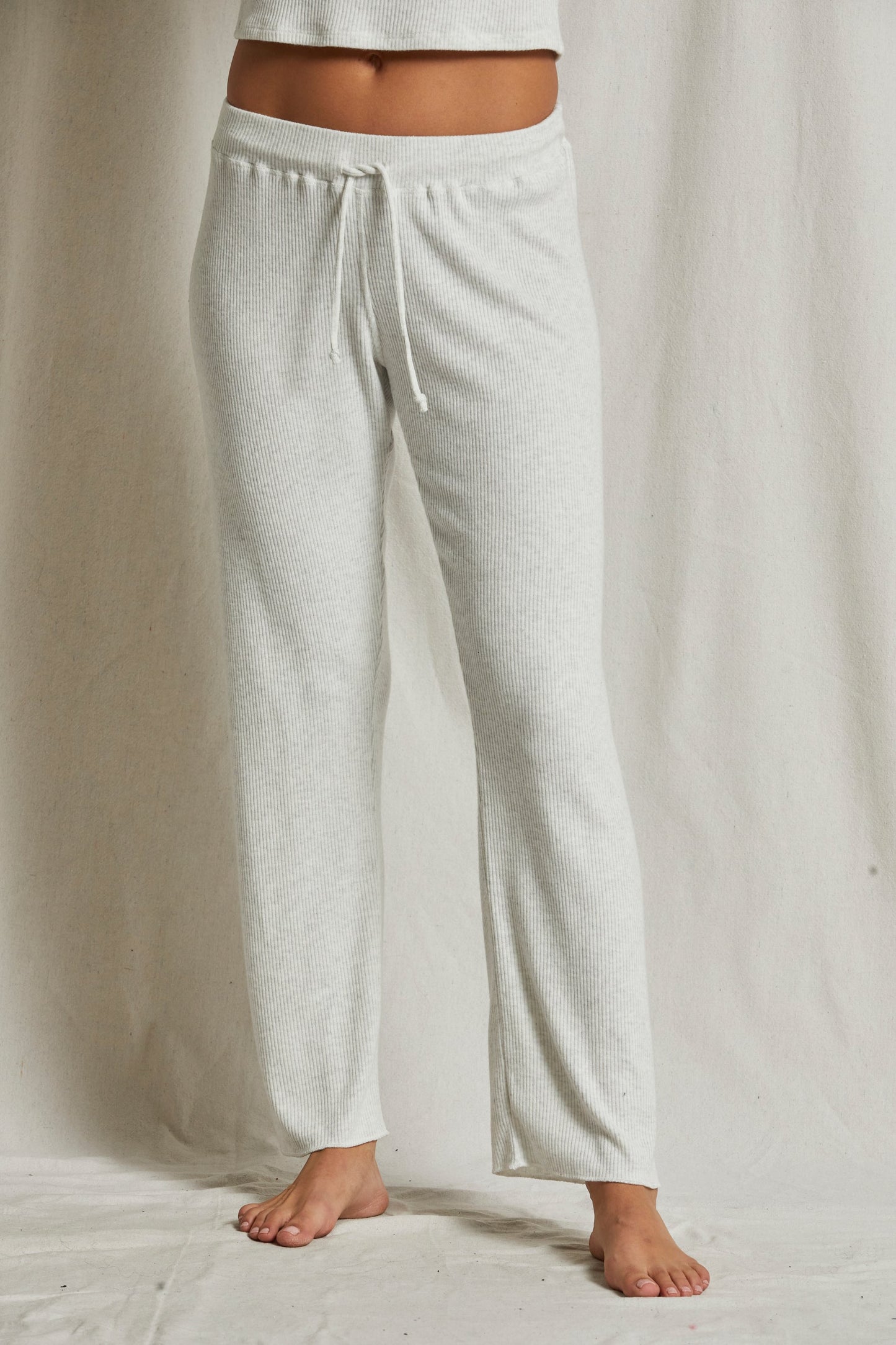 PerfectWhiteTee - Leann Sweater Rib Jogger - Heather Ash