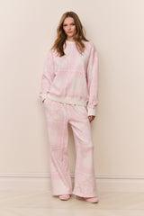 LoveShackFancy - Momo Heart Print Fleece Sweatpant - Love Lace