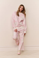 LoveShackFancy - Momo Heart Print Fleece Sweatpant - Love Lace